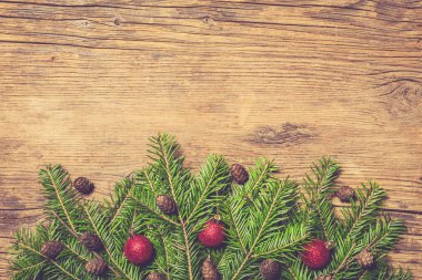 Noel arka plan. Üstten Görünüm