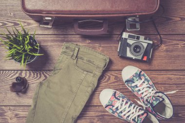 Seyahat hazırlıkları kavramı