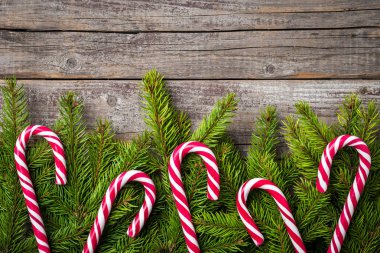 Noel arkaplanda şeker kamışları