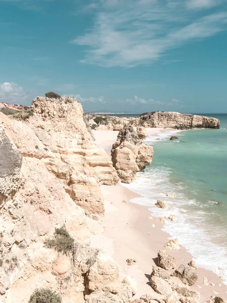 Belas Praias Areia Algarve Portugal — Fotografia de Stock