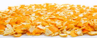 Birçok mandalina derileri düz yüzeye tabakası