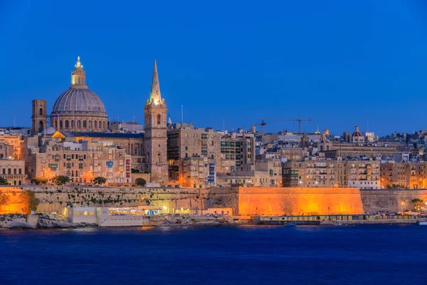 Skyline Valetta al atardecer, Malta —  Fotos de Stock