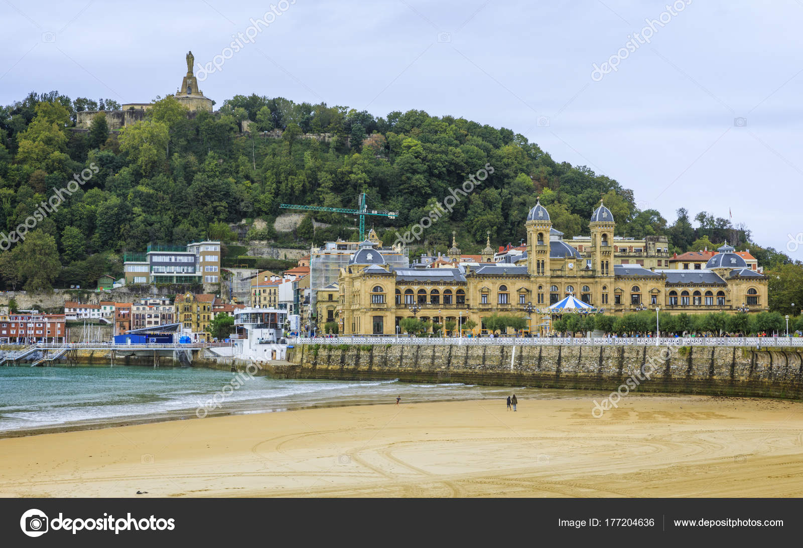 Concha Beach San Sebastian Donostia Northern Spain Stock Photo