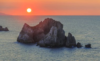 Playa Arnia Santander, Cantabria, İspanya yakınındaki