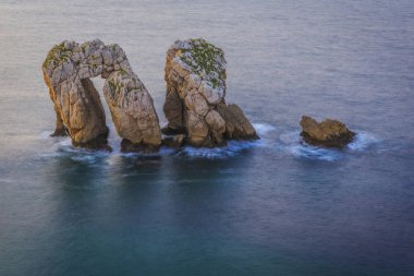 Playa Arnia Santander, Cantabria, İspanya yakınındaki