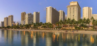Gün batımında, Oahu, Hawaii Honolulu için göster