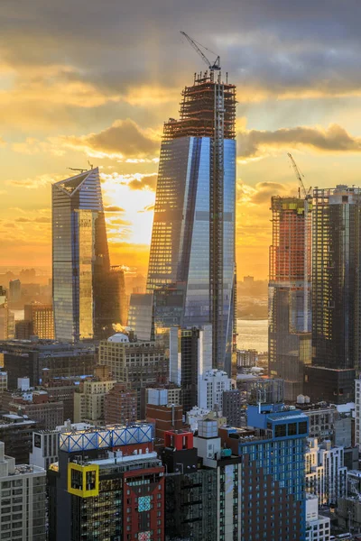 Vista Manhattan Atardecer Nueva York Estados Unidos — Foto de Stock
