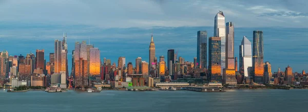 View West Side Manhattan Skyline Hamilton Park Weehawken Shooting Hudson — Stock Photo, Image