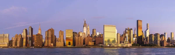 View Manhattan Midtown Skyline Long Island City Sunrise — Stock Photo, Image