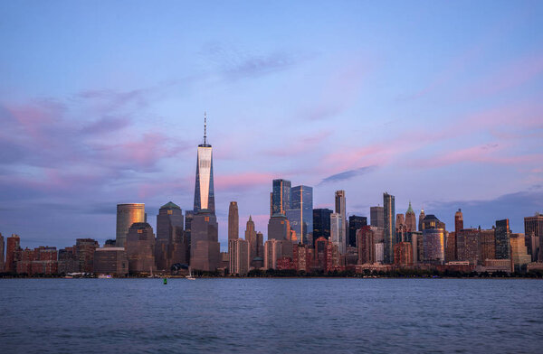 View to Manhattan skyline from Hoboken, Jersey city