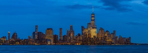 Widok Panoramę Manhattanu Hoboken Jersey City — Zdjęcie stockowe