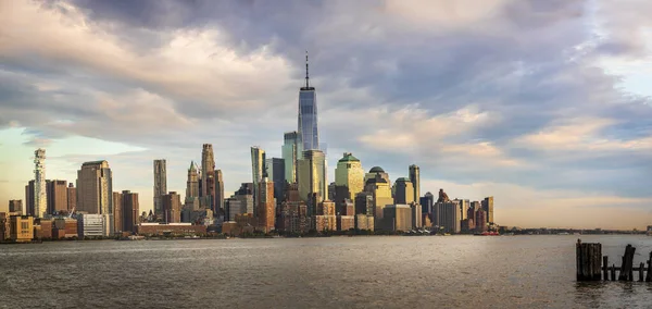 Widok Panoramę Manhattanu Hoboken Jersey City — Zdjęcie stockowe