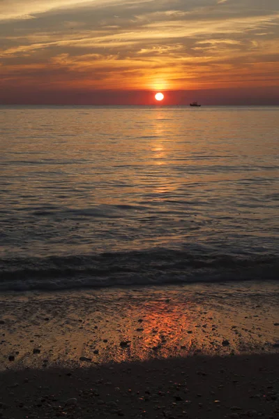 Kolorowy zachód słońca plaża Higbee — Zdjęcie stockowe
