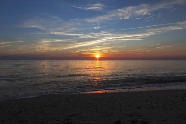 Zachód słońca na plaży Higbee — Zdjęcie stockowe