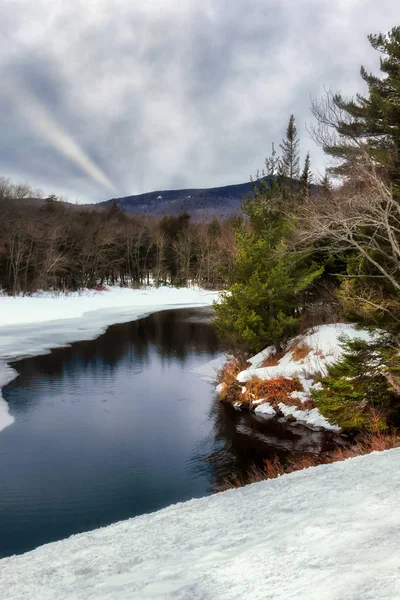 Noite Lago Lewey Nos Adirondacks Nova York — Fotografia de Stock