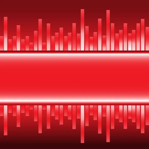 Abstrakter roter Equalizer-Graphen-Vektor — Stockvektor