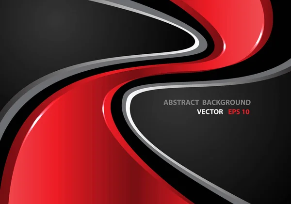 Curba roșie abstractă și vectorul de design gri . — Vector de stoc