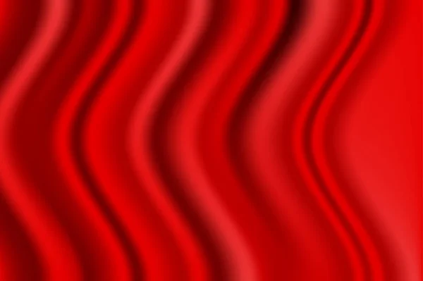 Red fabric wave curves vector. — Stock Vector