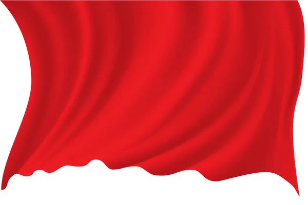 Червона тканинна хвиля на білому векторі . — стоковий вектор