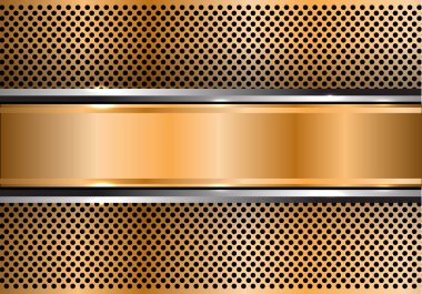 Daire kafes tasarım modern lüks arka plan vektör çizim satırına soyut altın afiş gümüş. 