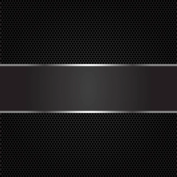 Grigio scuro argento linea banner su grigio cerchio maglia design lusso moderno vettoriale illustrazione . — Vettoriale Stock