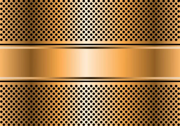 Banner de oro abstracto en el diseño de malla hexágono vector de fondo moderno de lujo . — Vector de stock