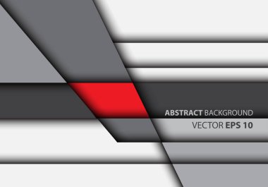 Soyut kırmızı gri üst üste stil tasarım modern futuristik vektör.