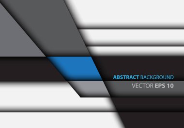 Soyut mavi gri üst üste stil tasarım modern futuristik vektör.