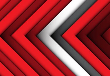 Soyut kırmızı beyaz gri ok arka plan doku vektör desen.