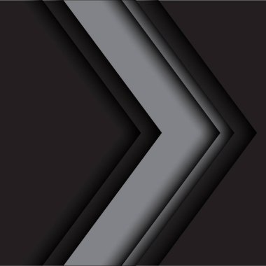 Soyut gri ok gölge örtüşmeyi siyah tasarımı modern arka plan vektör çizim.