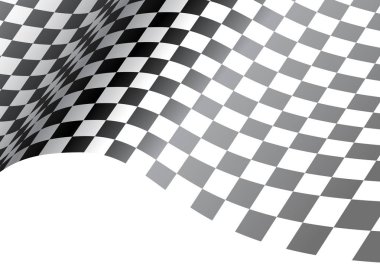 Damalı bayrak dalga yarışı Şampiyonası arka plan vektör çizim için beyaz tasarım üzerinde. 