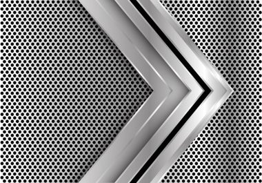 Daire kafes tasarım modern lüks arka plan doku vektör çizim üzerinde gümüş ok. 