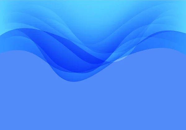 抽象蓝色波浪曲线设计现代豪华背景纹理矢量图. — 图库矢量图片