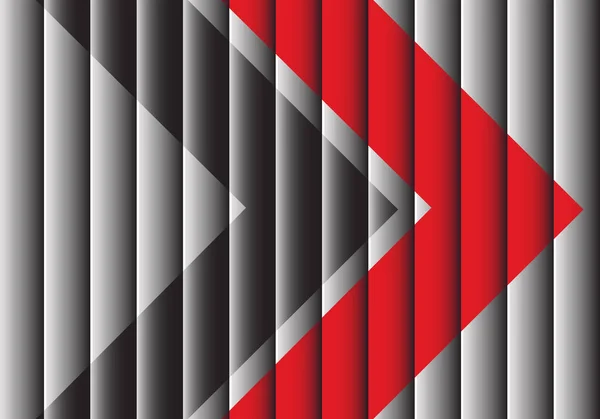 Vörös és fekete nyilak a szürke redőny design modern futurisztikus kreatív háttér vektor illusztráció. — Stock Vector
