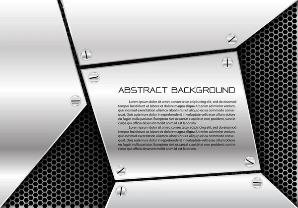 Illustration vectorielle créative futuriste moderne de fond de feuille métallique abstraite chevauchant la conception de maille hexagonale . — Image vectorielle