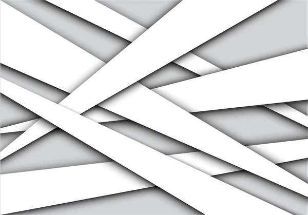 Abstract white line overlap on gray design modern creative background vector illustration. — Stock Vector