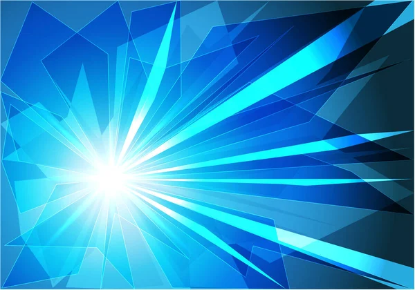 抽象的なブルー光ズーム速度技術デザイン モダンな未来的な創造的な背景ベクトル図. — ストックベクタ