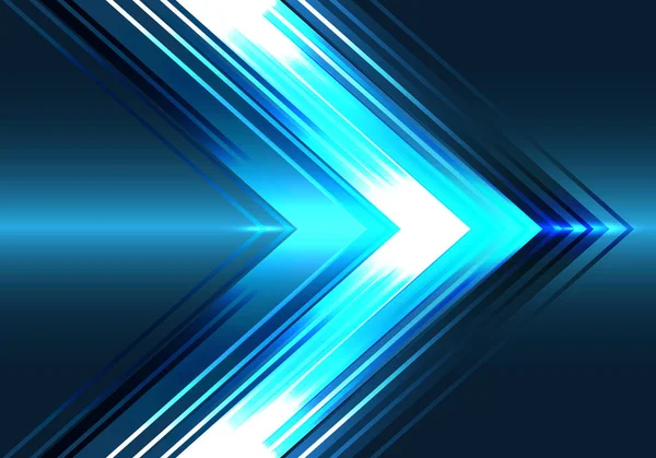 Abstract blauwe pijl lichttechnologie ontwerp moderne futuristische creatieve achtergrond vectorillustratie. — Stockvector