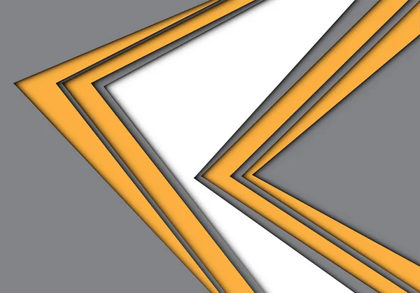 Absztrakt dupla sárga nyilak, szürke-fehér design modern futurisztikus kreatív háttér vektor illusztráció. — Stock Vector