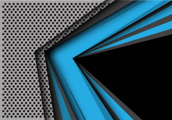 Abstrakt blå grå svart pil och cirkel mesh mönster design modern futuristisk kreativ bakgrund vektorillustration. — Stock vektor