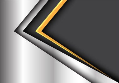 Metin yer örtüşmeyi metal plaka tasarım modern lüks fütüristik yaratıcı arka plan vektör çizim için soyut sarı siyah oku boş alan.