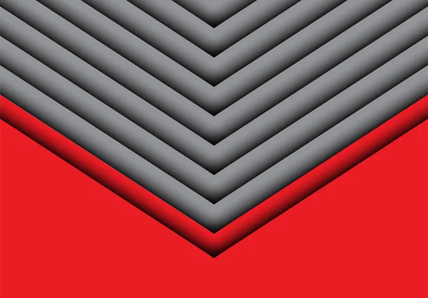 Abstrakt grå pil på röd design modern futuristisk kreativ idé bakgrund vektorillustration. — Stock vektor