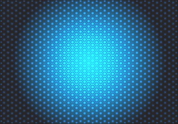 蓝色六边形网格光技术现代未来派背景矢量图. — 图库矢量图片