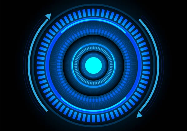 Soyut mavi daire teknisyen siyah tasarımı modern yaratıcı fikir arka plan vektör çizim üzerinde futuristik.