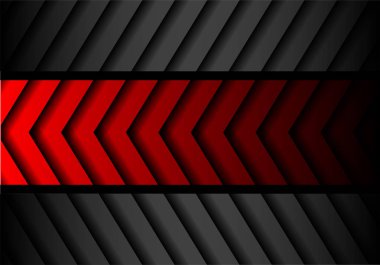 Kırmızı gri ok desen siyah çizgi tasarım modern futuristik arka plan vektör çizim soyut.