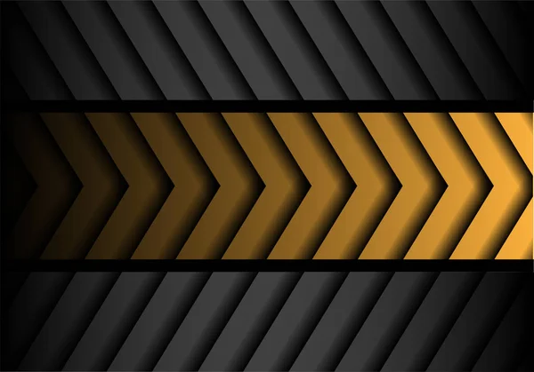 Illustration vectorielle futuriste abstraite de motif de flèche jaune gris noir design de ligne moderne . — Image vectorielle