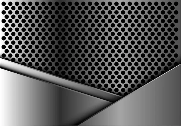 Soyut gümüş metal daire mesh desen tasarım modern lüks fütüristik arka plan vektör çizim.