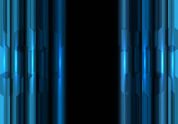 Abstrait bleu futuriste noir blanc espace centre conception moderne technologie fond vectoriel illustration . — Image vectorielle