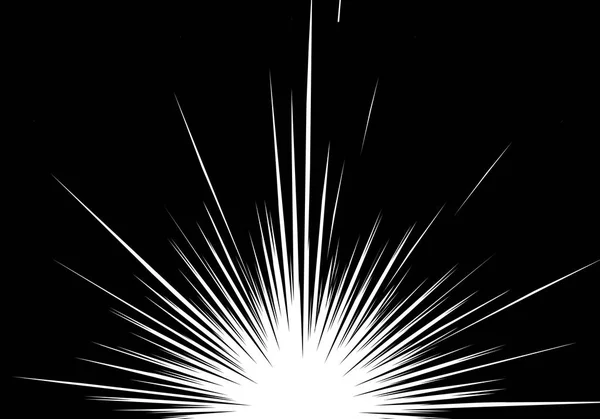 Abstrakte radiale Lichtgeschwindigkeit Zoom für Comic-Hintergrund-Vektor-Illustration. — Stockvektor