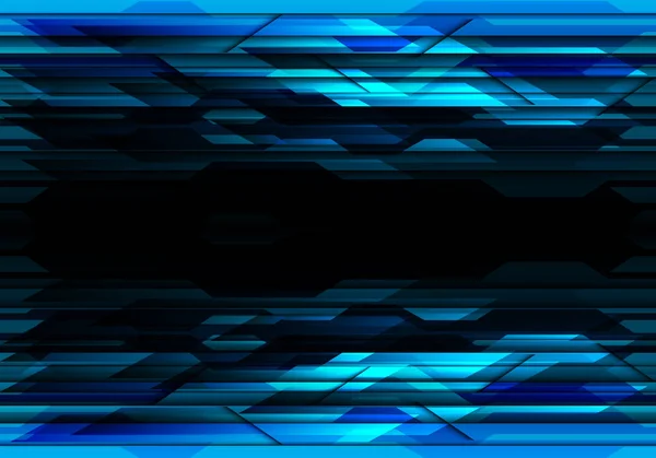 Abstract blauw veelhoek futuristische in zwart design moderne technologie achtergrond vectorillustratie. — Stockvector